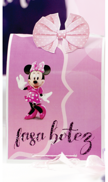 Trusou de botez pentru fetite de inspiratie Disney cu Minnie Mouse, Lily  10